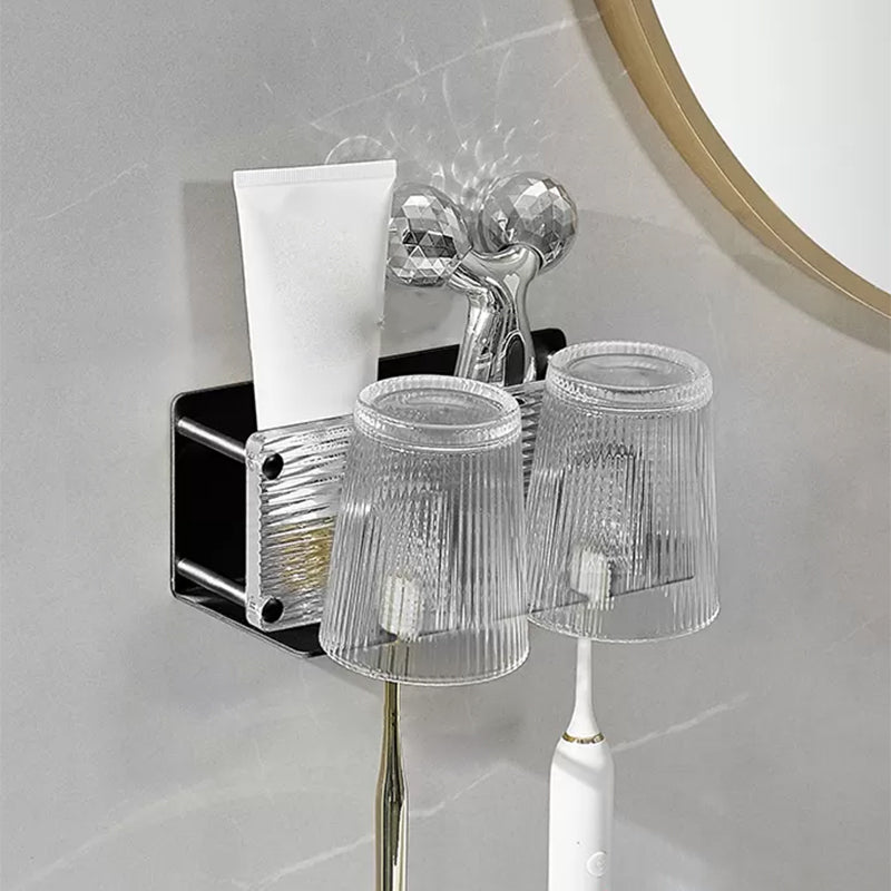 Lisslune | Modern Bathroom Accessory Set Bathroom Shelf Towel Holder Black Bathroom Accessory Set