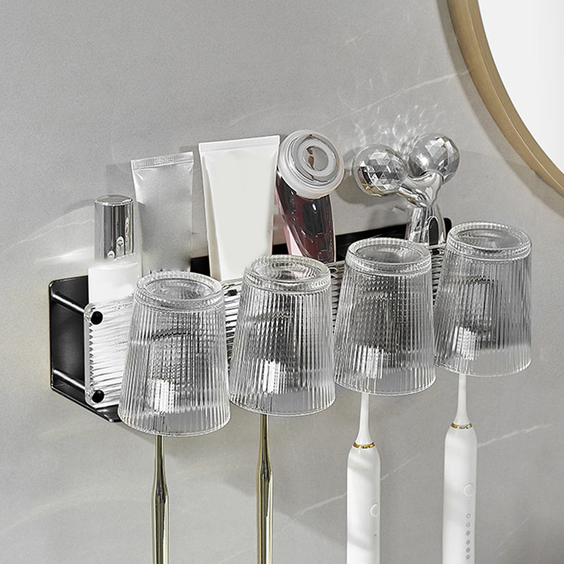 Lisslune | Modern Bathroom Accessory Set Bathroom Shelf Towel Holder Black Bathroom Accessory Set