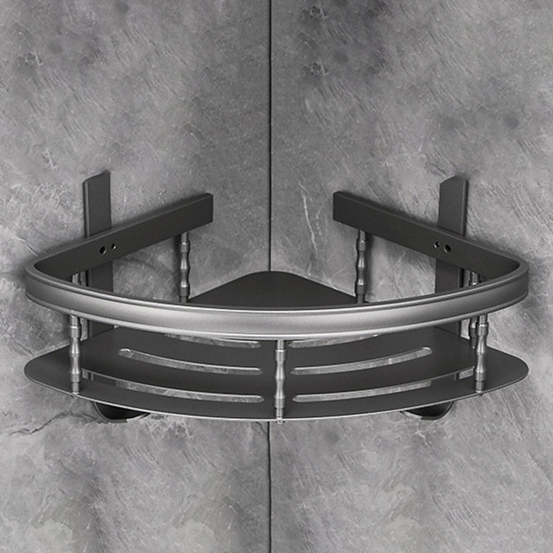 Lisslune | Gray 6/7-piece modern bathroom accessory set bathroom shelf/towel hooks/towel bar included