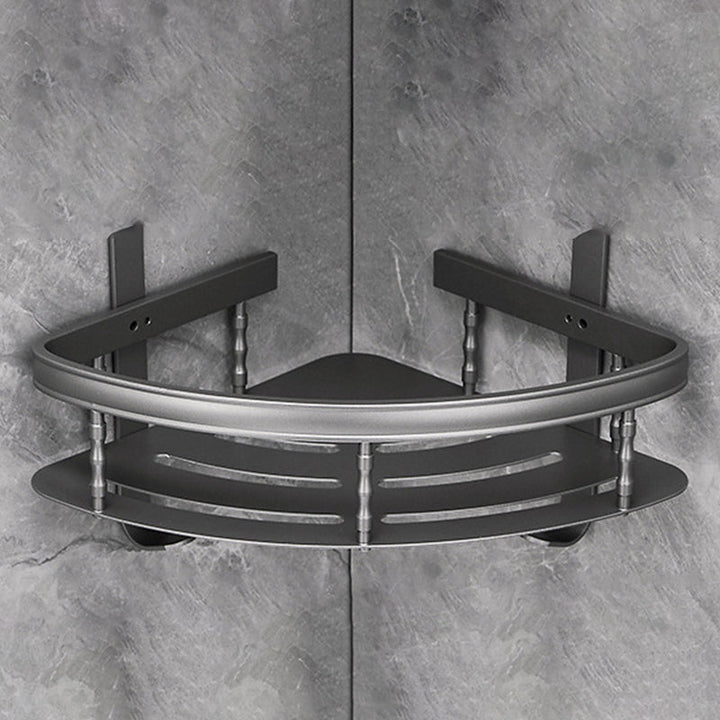 Lisslune | Gray 6/7-piece modern bathroom accessory set bathroom shelf/towel hooks/towel bar included