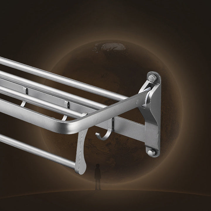 Lisslune | Gray 6/7-piece modern bathroom accessory set bathroom shelf/towel hooks/towel bar included