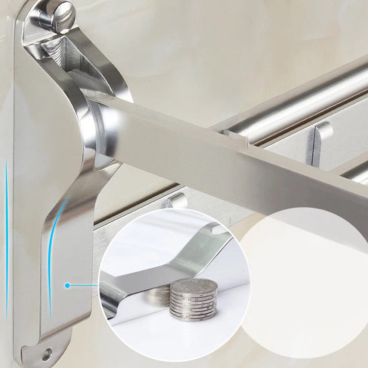 Skorter | Modern 5/6-piece bathroom accessory set with bathroom shelf/robe hooks/towel bar