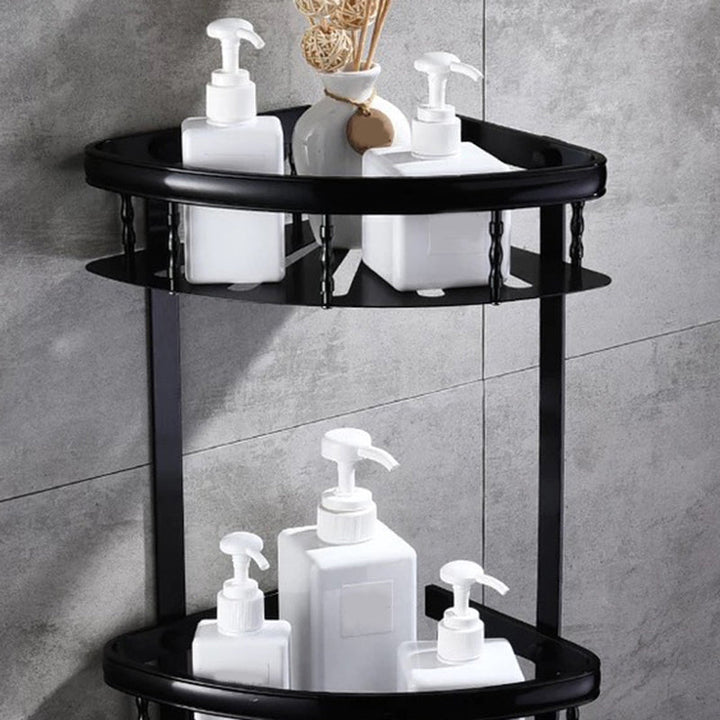 Skorter | Modern 5/6-piece bathroom accessory set with bathroom shelf/robe hooks/towel bar