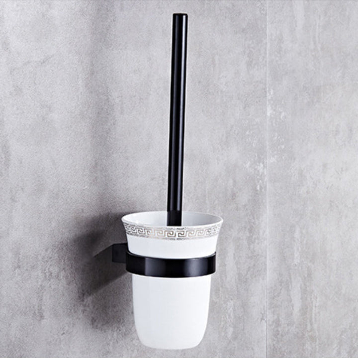 Skorter | Modern 5/6-piece bathroom accessory set with bathroom shelf/robe hooks/towel bar