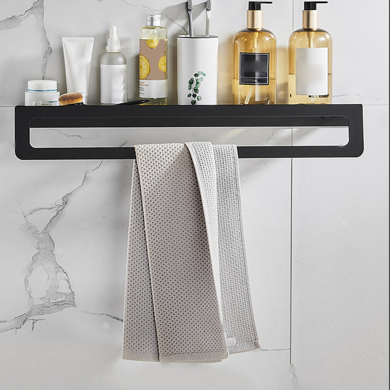 Lisslune | 7-piece bathroom hardware set matte black/gray with bath shelf/towel holder/bath towel hooks