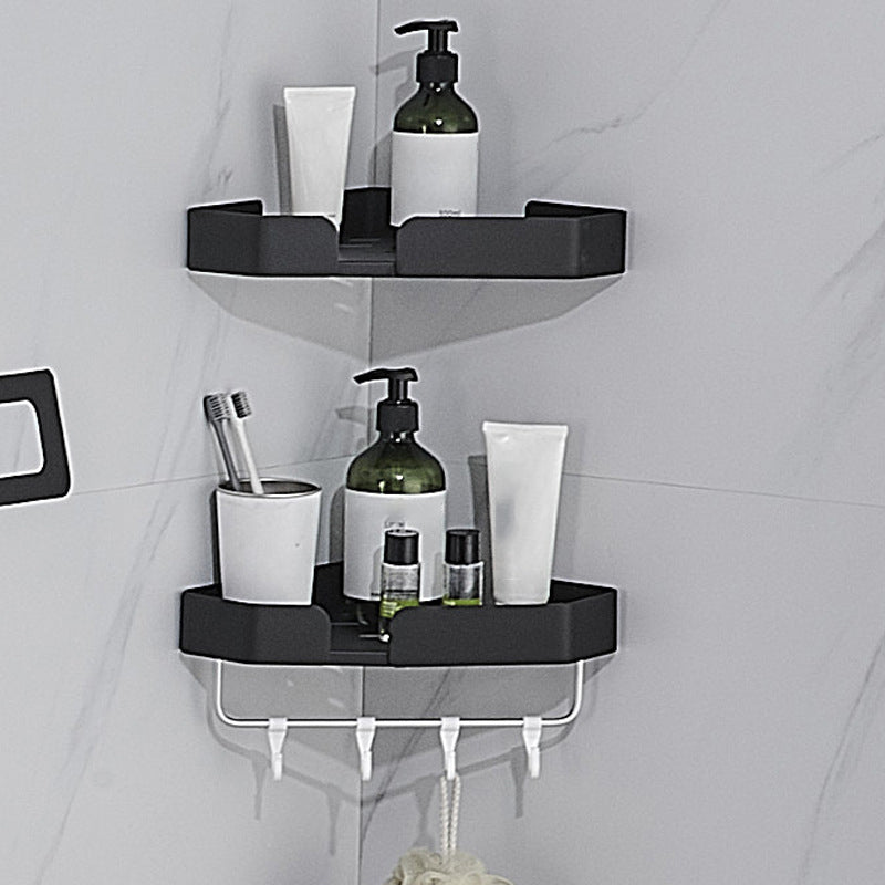 Lisslune | 7-piece Bathroom Hardware Set Matte Black/Grey with Bath Shelf/Towel Holder/Bath Towel Hook