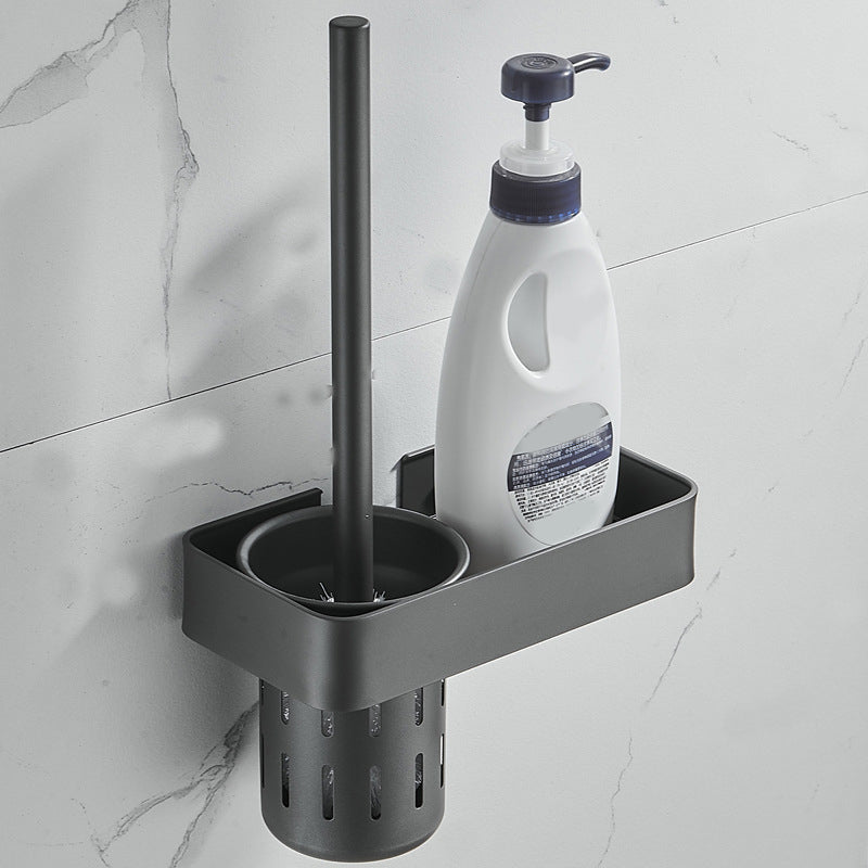Lisslune | 7-piece Bathroom Hardware Set Matte Black/Grey with Bath Shelf/Towel Holder/Bath Towel Hook