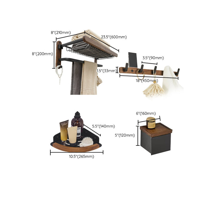Lisslune | Traditional Bathroom Accessories As Single Pieces Or As A Set in Black