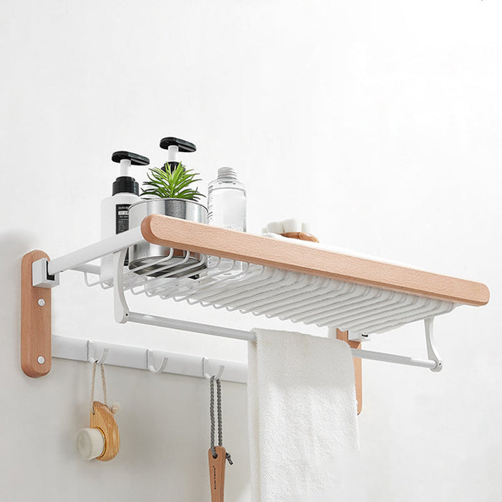 Lisslune | White Bathroom Set Solid Wood & Aluminium Bathroom Accessories individually or as a set