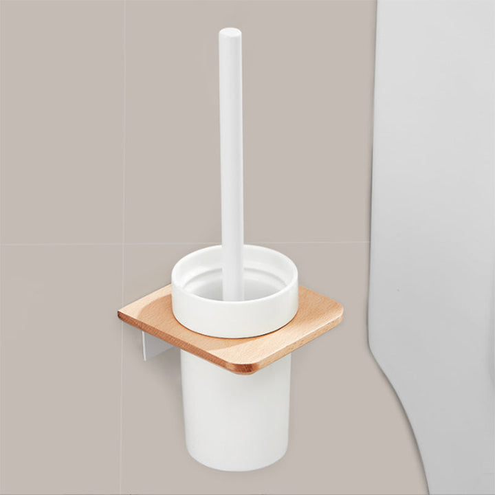 Lisslune | White Bathroom Set Solid Wood & Aluminium Bathroom Accessories individually or as a set