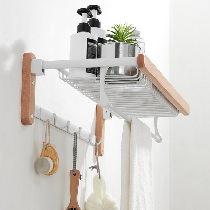 Lisslune | White Bathroom Set Solid Wood & Aluminium Bathroom Accessories individually or as a set