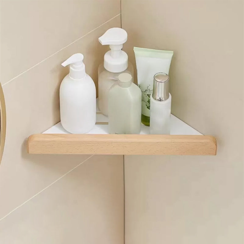 Lisslune | White Bathroom Set Solid Wood & Aluminium Bathroom Accessories individually or as a set