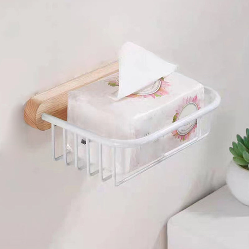 Lisslune | White Bathroom Set Solid Wood & Aluminium Bathroom Accessories individually or as a set