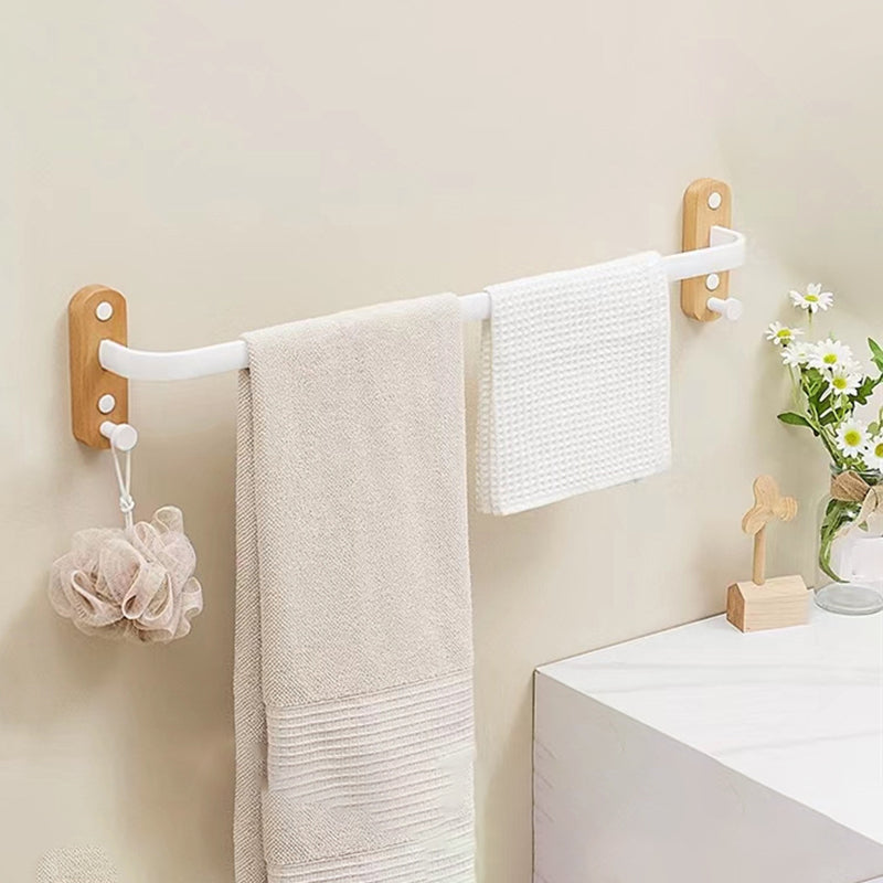 Lisslune | White Bathroom Set Solid Wood & Aluminium Bathroom Accessories individually or as a set