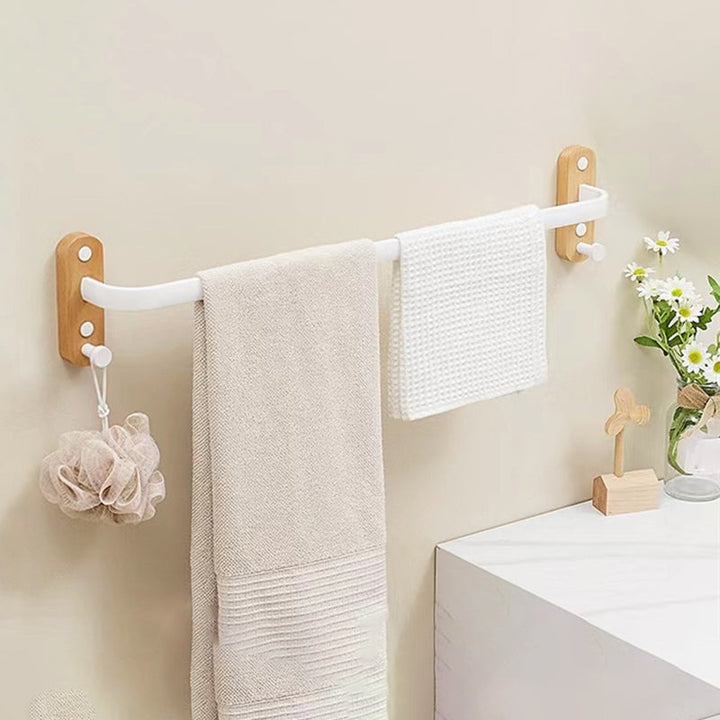 Lisslune | White Bathroom Set Solid Wood & Aluminium Bathroom Accessories individually or as a set