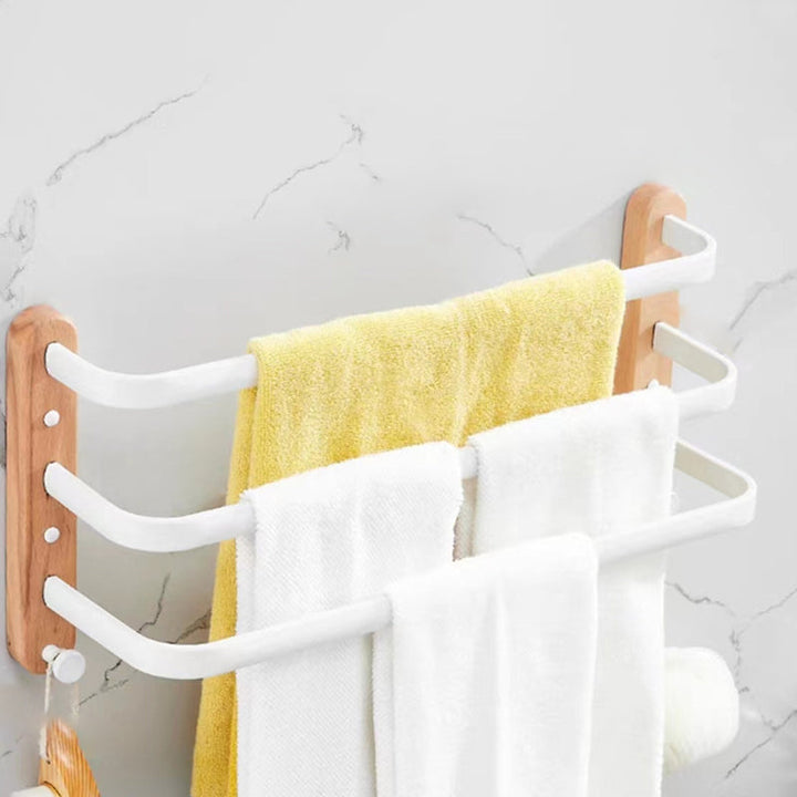 Lisslune | White Bathroom Set Solid Wood & Aluminium Bathroom Accessories individually or as a set