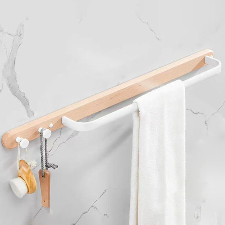 Lisslune | White Bathroom Set Solid Wood & Aluminium Bathroom Accessories individually or as a set