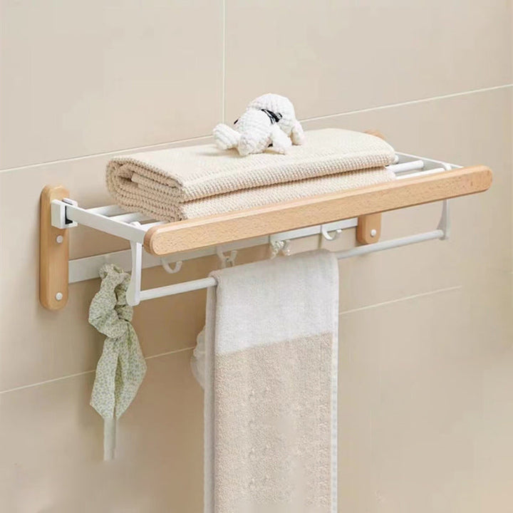Lisslune | White Bathroom Set Solid Wood & Aluminium Bathroom Accessories individually or as a set