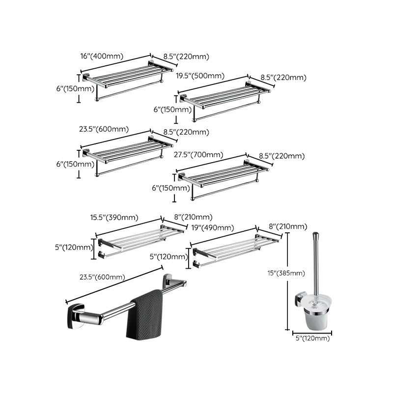 Lisslune | Chrome Brass Modernism Bathroom Accessories individual or in set