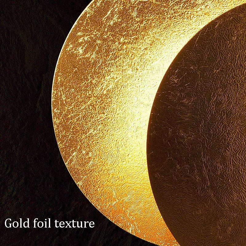 Lisslune | GoldVeil - Nordic Modern Creativity Bedroom Eclipse LED Art Wall Sconce Lamp