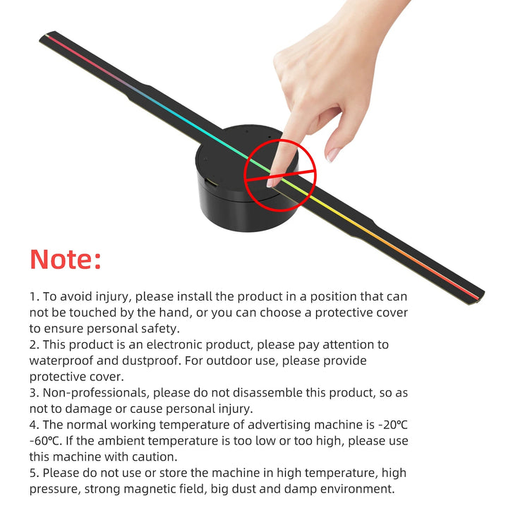 Lisslune | 3D Hologram Projector Fan, Revolutionize Advertising with Eye-Catching 3D Display
