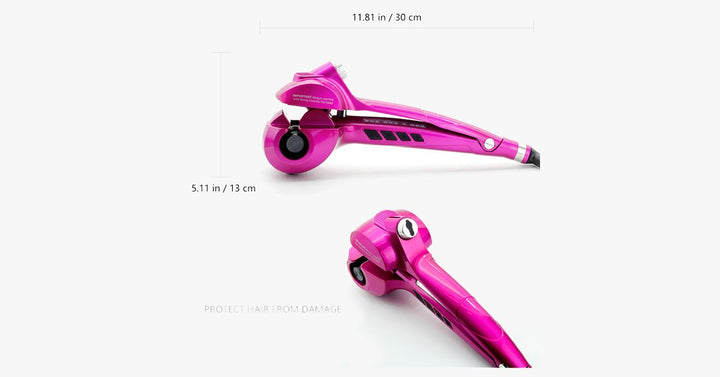 Lisslune | New Generation Ceramic Automatic Hair Steam Curler – Curls for Beach Waves and Much More