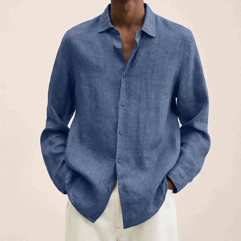 Lisslune | Linen Long Sleeve Shirt for Men