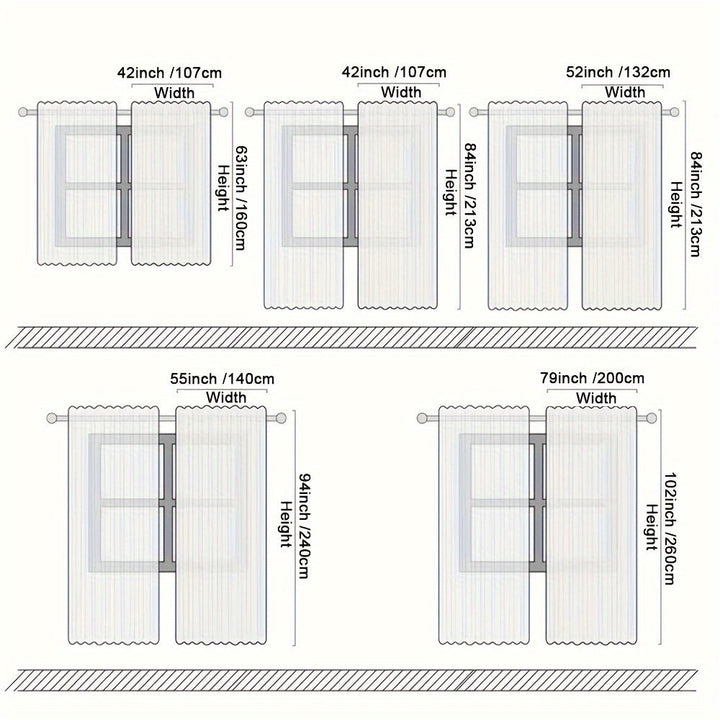 Rynx | Elegant French Romantic Rose Embroidered Curtains - 2 Piece Set, Beige & Cream Ruffle Design for Living Room and Bedroom, Light Filtering Rod Pocket Curtains
