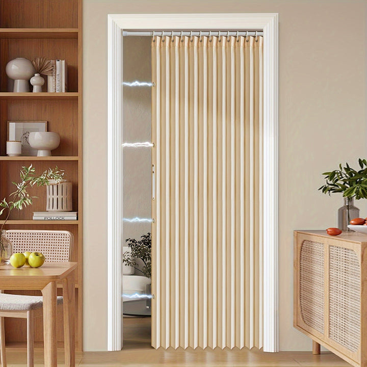 Lisslune | Colorful Magnetic Folding Door Curtain – Easy Setup, Space-Saving Divider for Home and Business – Vibrant Artistic Design, Machine Washable Polyester