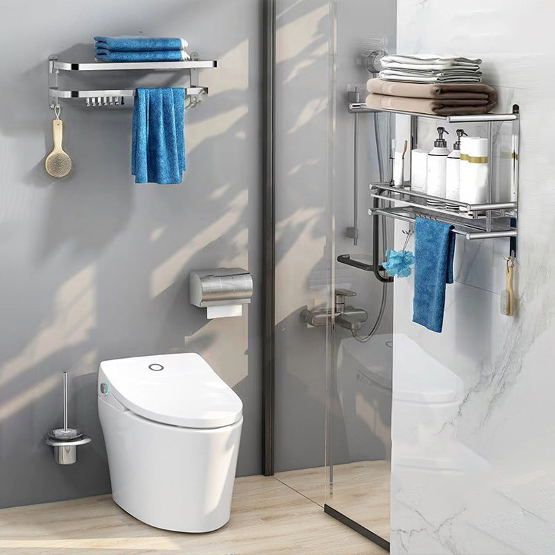 Lisslune | Classic Polished Chrome Bathroom Accessory Set Towel Holder/Paper Holder/Robe Hooks Included