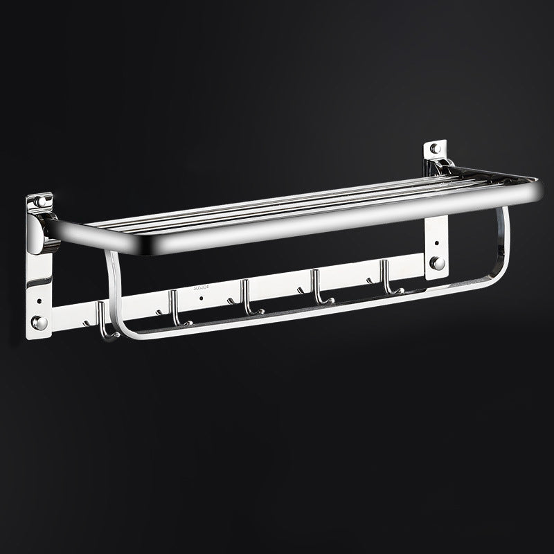 Lisslune | Classic Polished Chrome Bathroom Accessory Set Towel Holder/Paper Holder/Robe Hooks Included