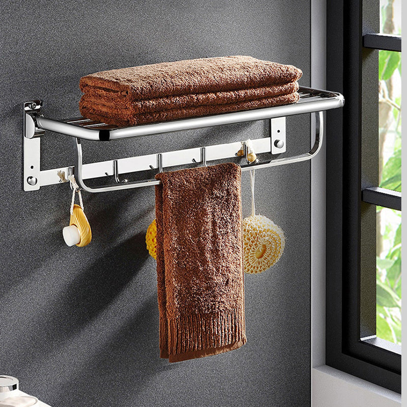 Lisslune | Classic Polished Chrome Bathroom Accessory Set Towel Holder/Paper Holder/Robe Hooks Included