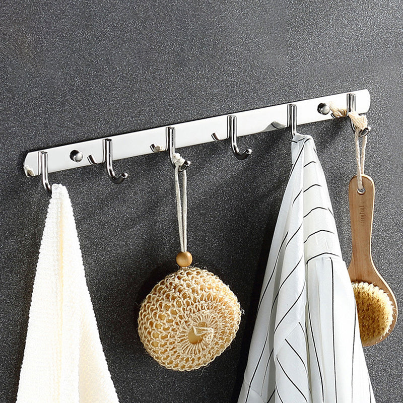 Lisslune | Classic Polished Chrome Bathroom Accessory Set Towel Rail/Paper Holder/Bathrobe Hook Included