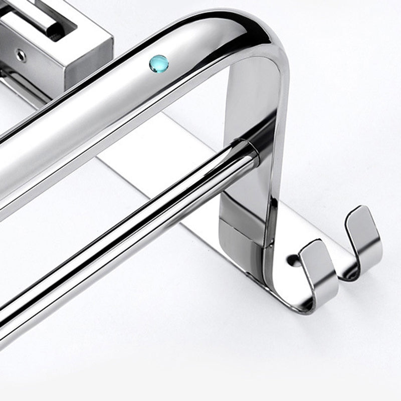 Lisslune | Classic Polished Chrome Bathroom Accessory Set Towel Holder/Paper Holder/Robe Hooks Included