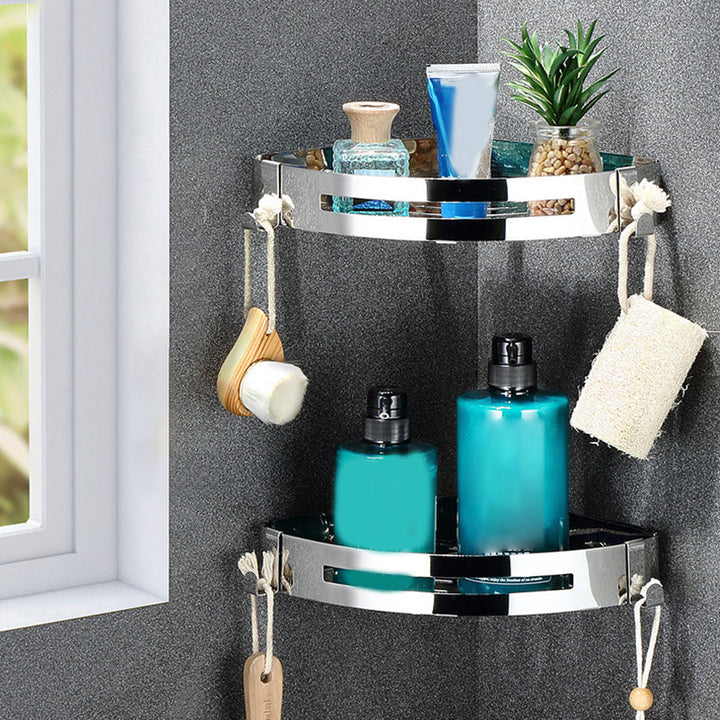 Lisslune | Classic Polished Chrome Bathroom Accessory Set Towel Holder/Paper Holder/Robe Hooks Included