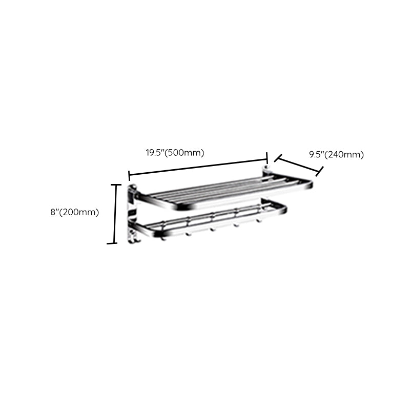 Lisslune | Classic Polished Chrome Bathroom Accessory Set Towel Holder/Paper Holder/Robe Hooks Included