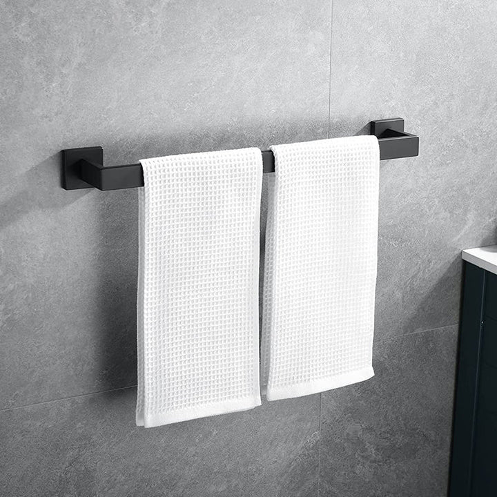 Lisslune | 7-piece bathroom accessory set made of stainless steel with paper holder/robe hook/towel ring bar