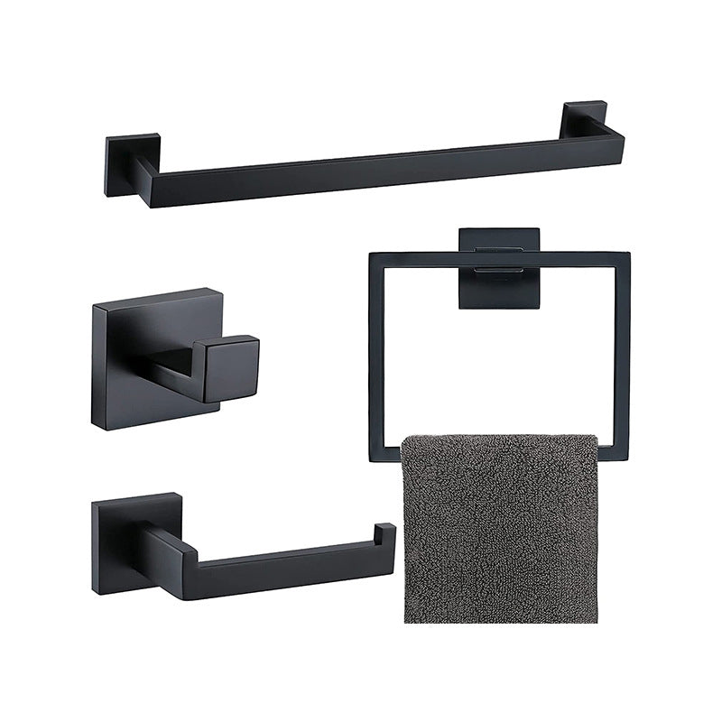 Lisslune | 7-piece bathroom accessory set made of stainless steel with paper holder/robe hook/towel ring bar