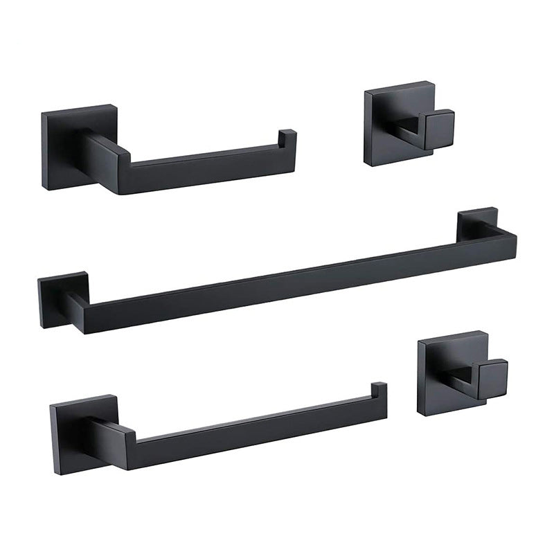 Lisslune | 7-piece bathroom accessory set made of stainless steel with paper holder/robe hook/towel ring bar