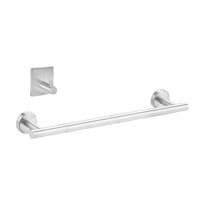 Lisslune | 7-piece bathroom accessory set made of stainless steel with paper holder/robe hook/towel ring bar