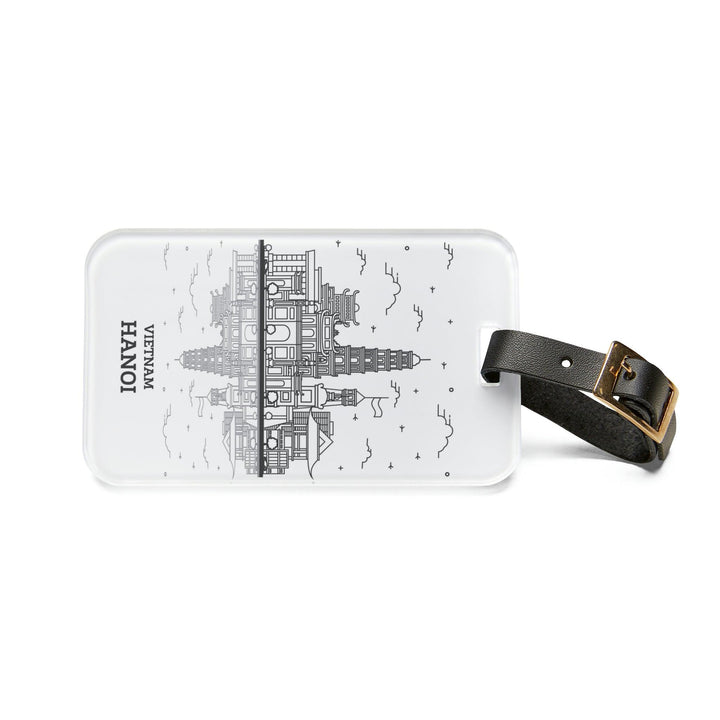 Lisslune | Vietnam Elegant Luggage Tag: Stylish Acrylic Tag with Leather Strap
