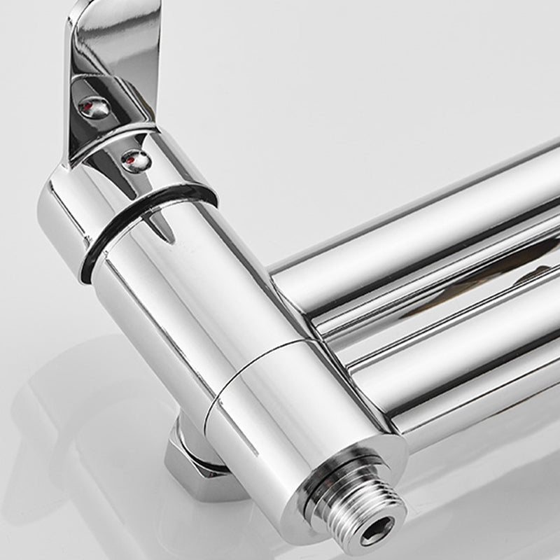 Lisslune | Wall-mounted metal swivel bathtub filler with single lever handle