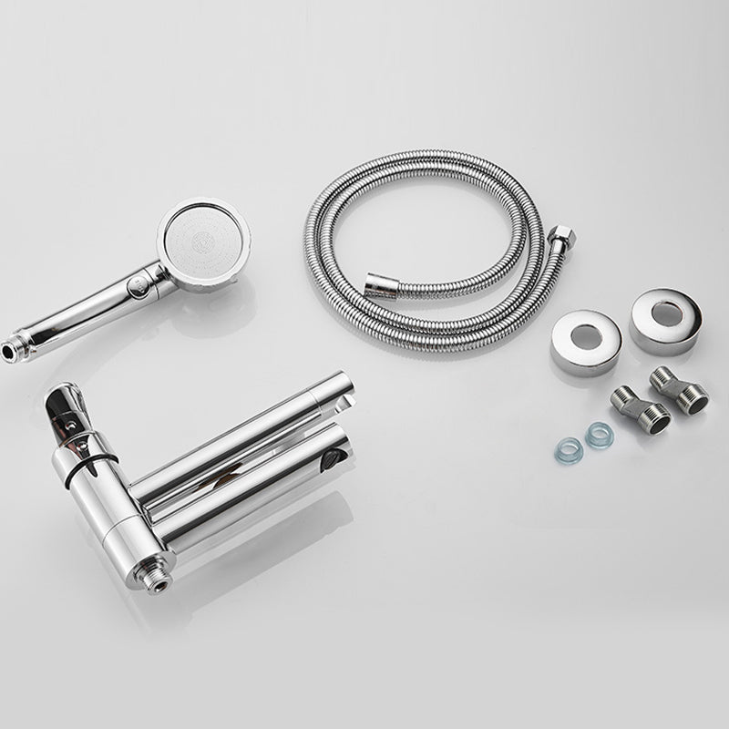 Lisslune | Wall-mounted metal swivel bathtub filler with single lever handle