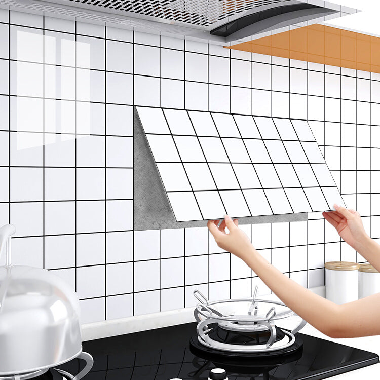 Lisslune | Rectangular PVC 12" X 23" 6-Pack Peel and Stick Wall Tile Kitchen and Bathroom Back Splash