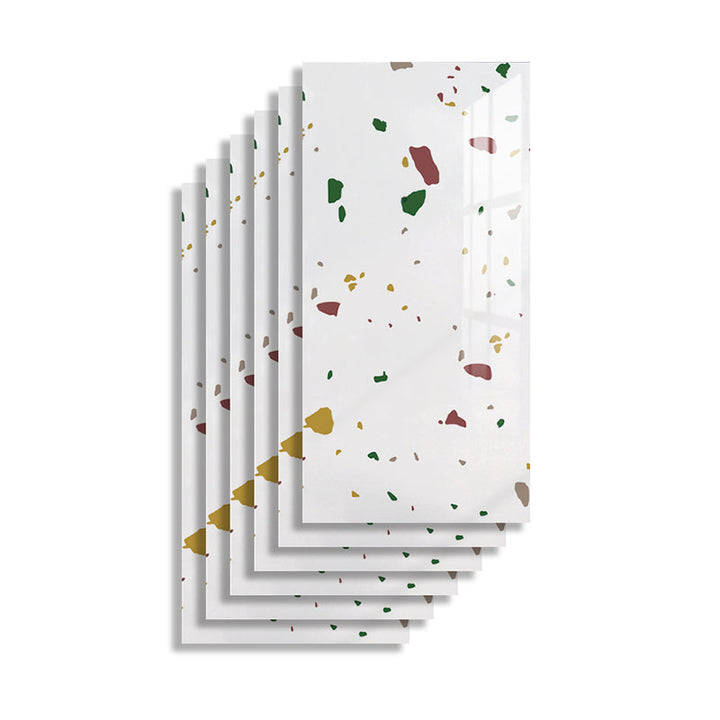 Lisslune | Rectangular PVC 12" X 23" 6-Pack Peel and Stick Wall Tile Kitchen and Bathroom Back Splash