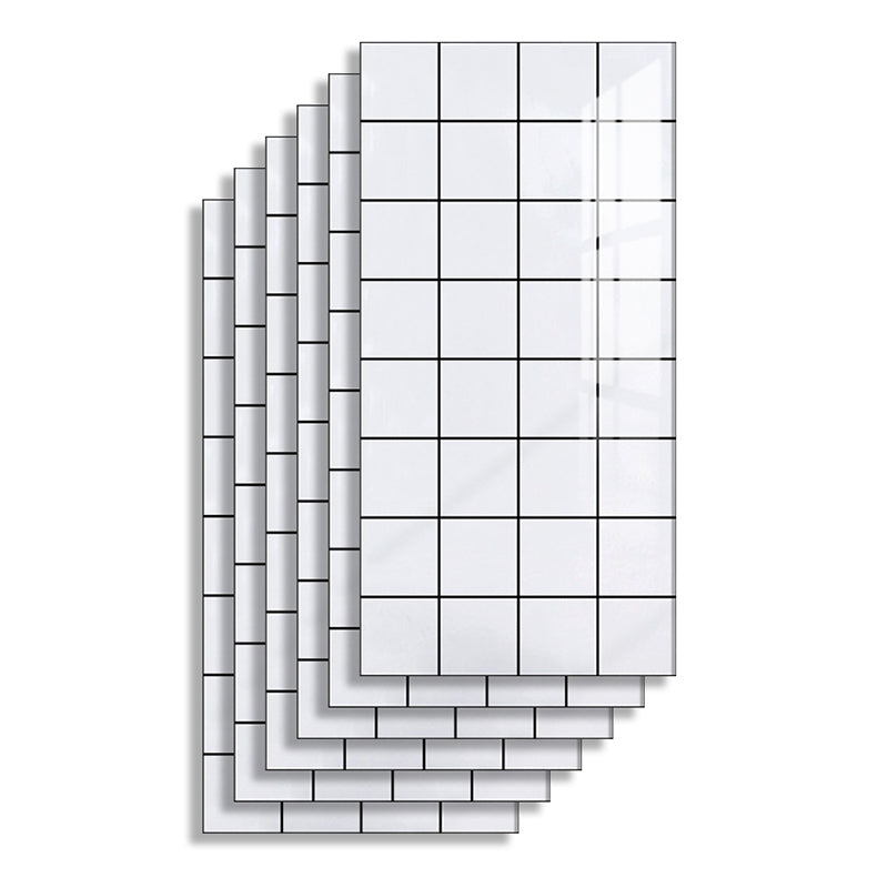 Lisslune | Rectangular PVC 12" X 23" 6-Pack Peel and Stick Wall Tile Kitchen and Bathroom Back Splash