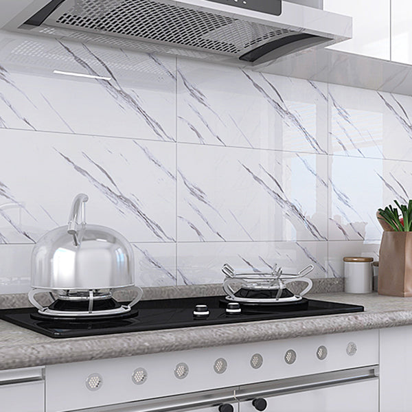 Lisslune | Rectangular PVC 12" X 23" 6-Pack Peel and Stick Wall Tile Kitchen and Bathroom Back Splash