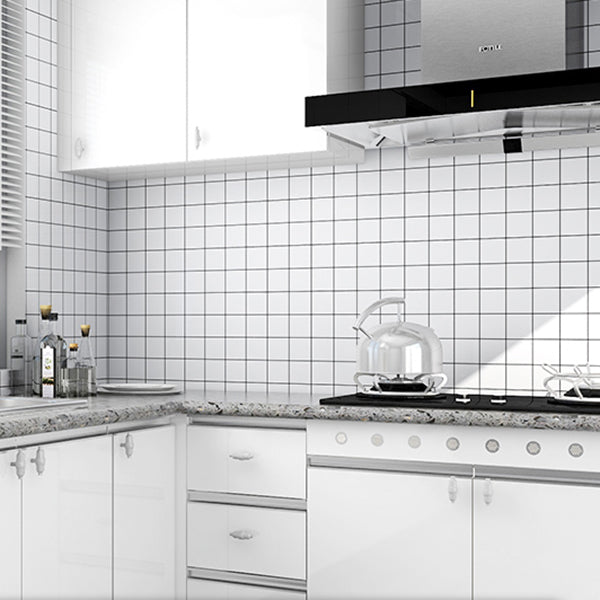 Lisslune | Rectangular PVC 12" X 23" 6-Pack Peel and Stick Wall Tile Kitchen and Bathroom Back Splash