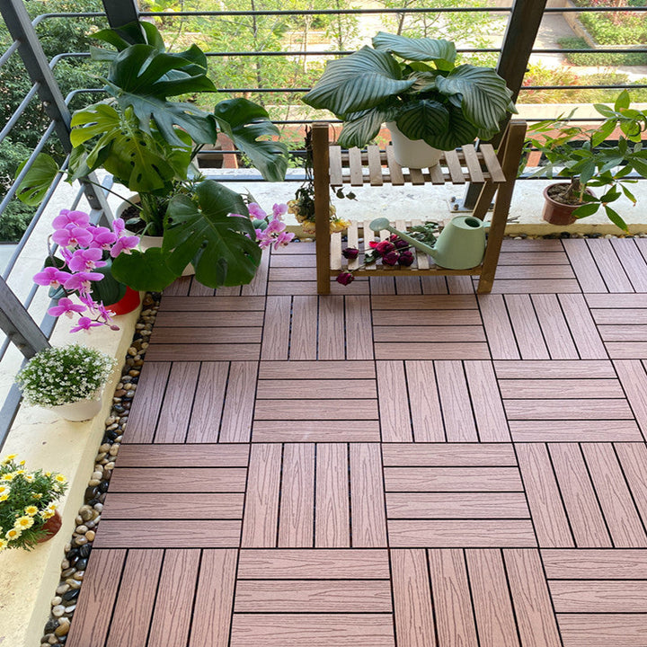 Lisslune | Composite deck tile Solid Color Waterproof Patio Floor Tile