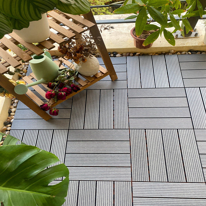 Lisslune | Composite deck tile Solid Color Waterproof Patio Floor Tile